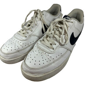 Nike Court Vision Low Casual Shoes Mens Size 10.5 White Black‎ Comfort Sneakers
